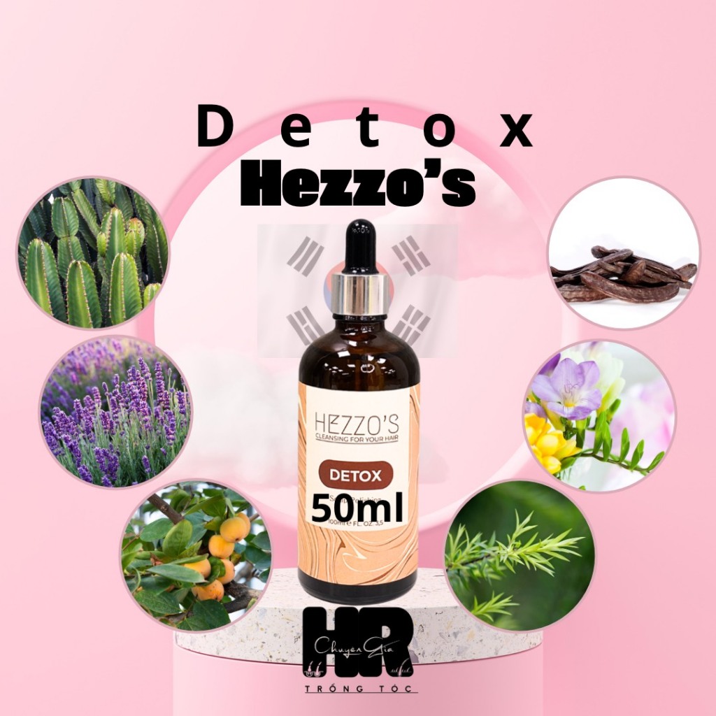 Detox Da Đầu Hezzo's HQ thải bã nhờn bong,bong tế bào chết,  50ml