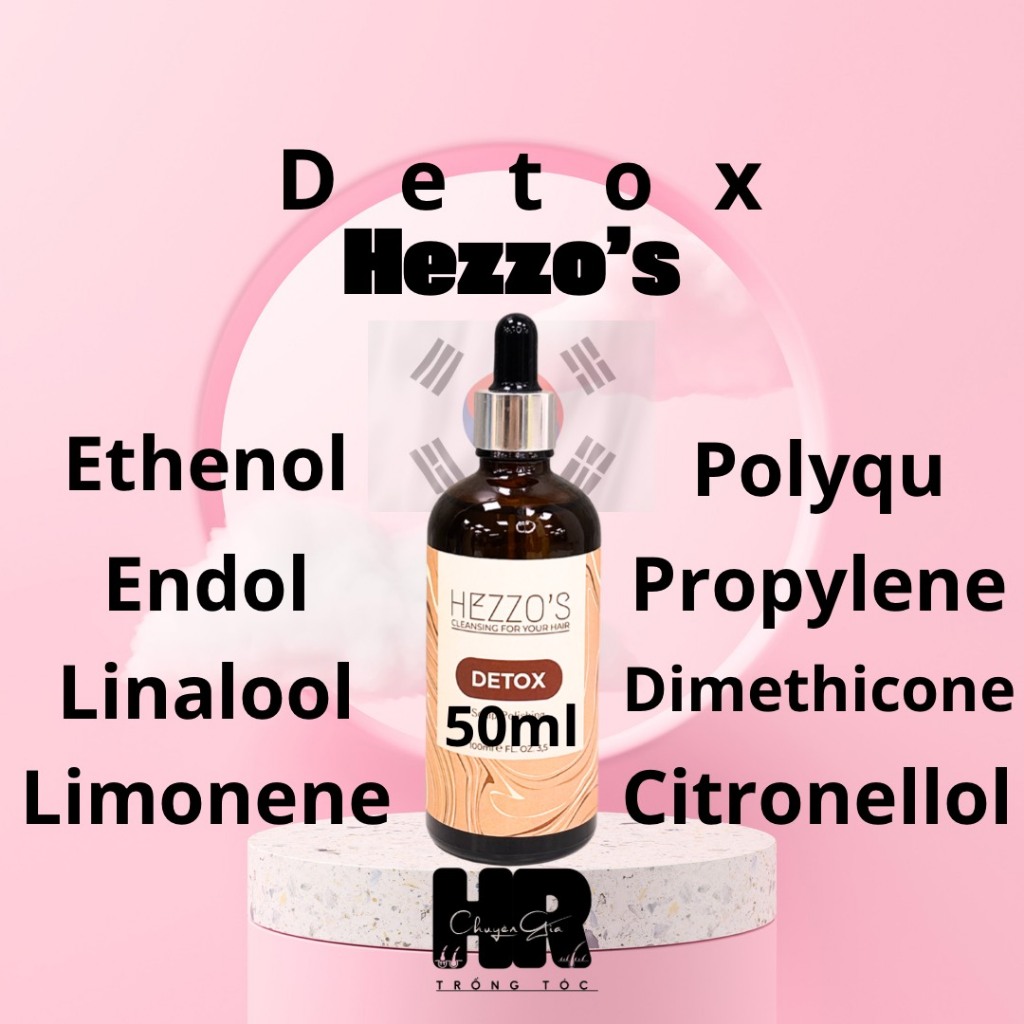 Detox Da Đầu Hezzo's HQ thải bã nhờn bong,bong tế bào chết,  50ml