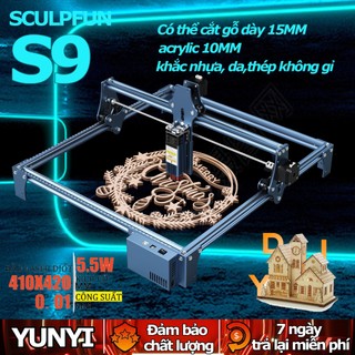  Máy khắc laser 410*420mm máy khắc laser kim loại SCULPFUN S9 - Lấy nét laser siêu mịn 0.06mm - Bảo hành năm năm 