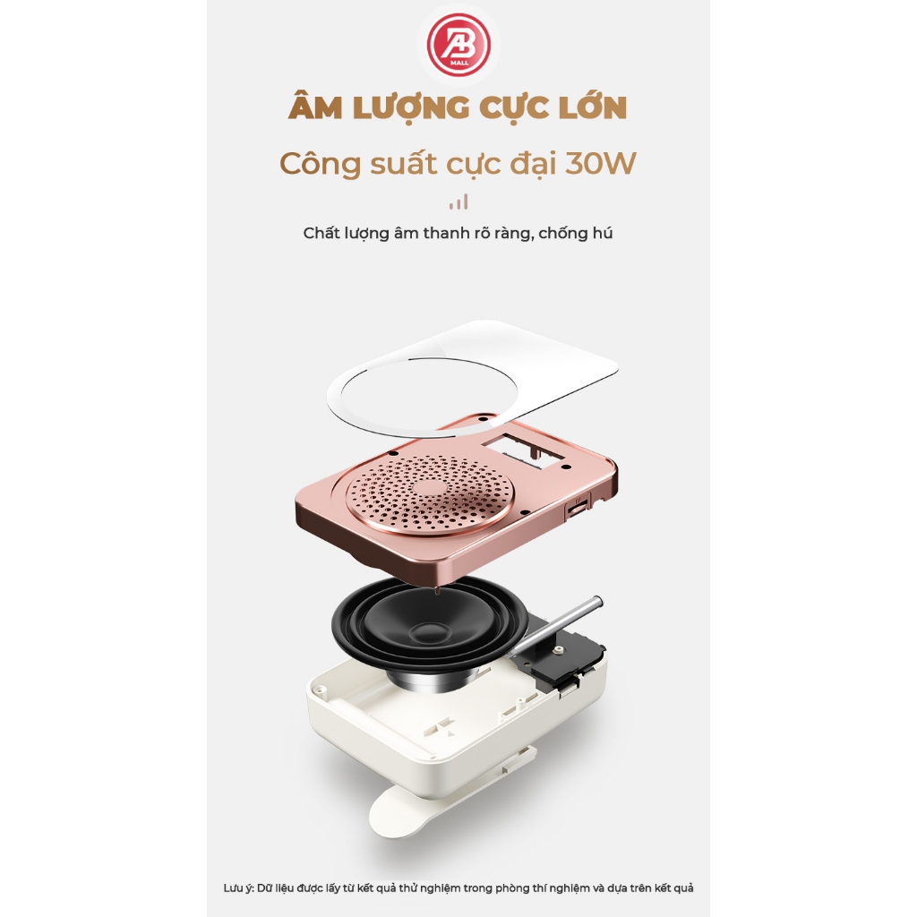 Máy Trợ Giảng, Loa Trợ Giảng FM Sang Trọng Cao Cấp Chính Hãng, Loa To, Thu Âm Tốt, Pin Trâu 4400mAh