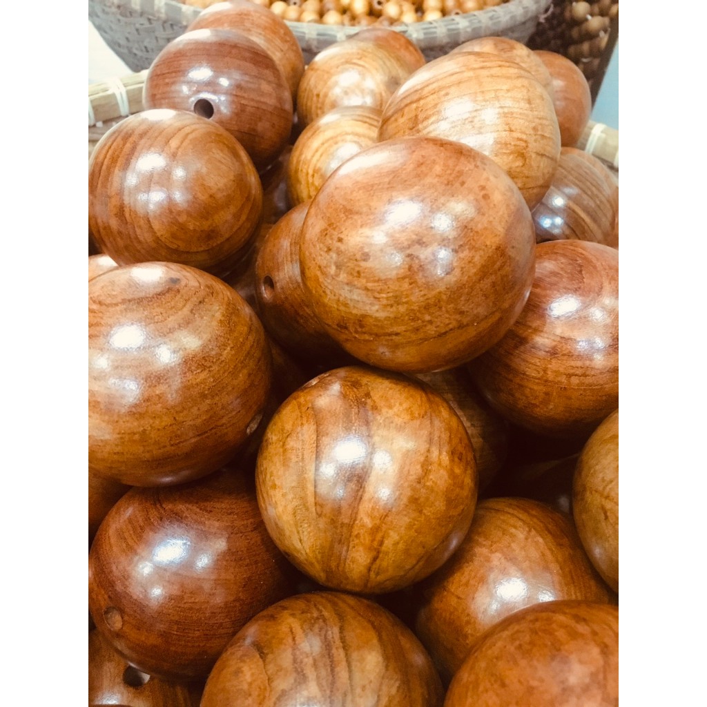 Bi Lăn Tay Hạt Gỗ Hương Hạt 6cm