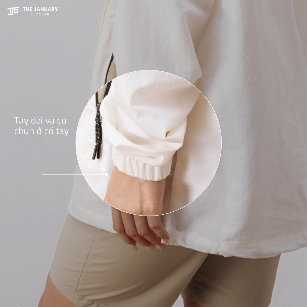 Áo hoodie nam nữ TJO dáng oversized fit thoải mái chất dù kháng nước nhẹ bo chun tay 4 màu HOODED WOVEN ANORAK TJOH17