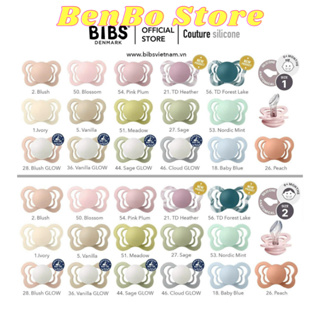 (Tặng hộp đựng) BIBS Couture:  Núm Vát Chống Hô/ Vâu Cho Bé Chất Liệu Silicone