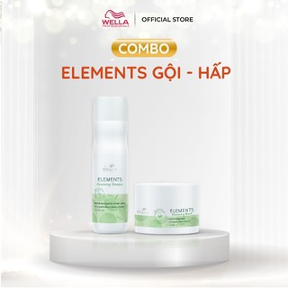  Gội+Hấp cấp ẩm bảo vệ tóc khỏi xoăn cứng và gãy rụng Wella Elements Renewing 250ml+150ml
