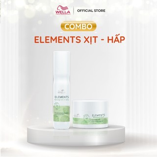  Xịt+Hấp Tạo Độ Bóng Mượt Tóc và cấp ẩm bảo vệ tóc khỏi xoăn cứng gãy rụng Wella Elements Renewing 150ml+150ml
