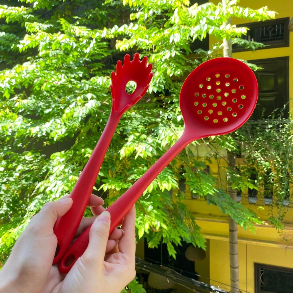 Muỗng Muôi Xẻng Xào Muôi Múc Silicon Chống Nóng Chịu Nhiệt