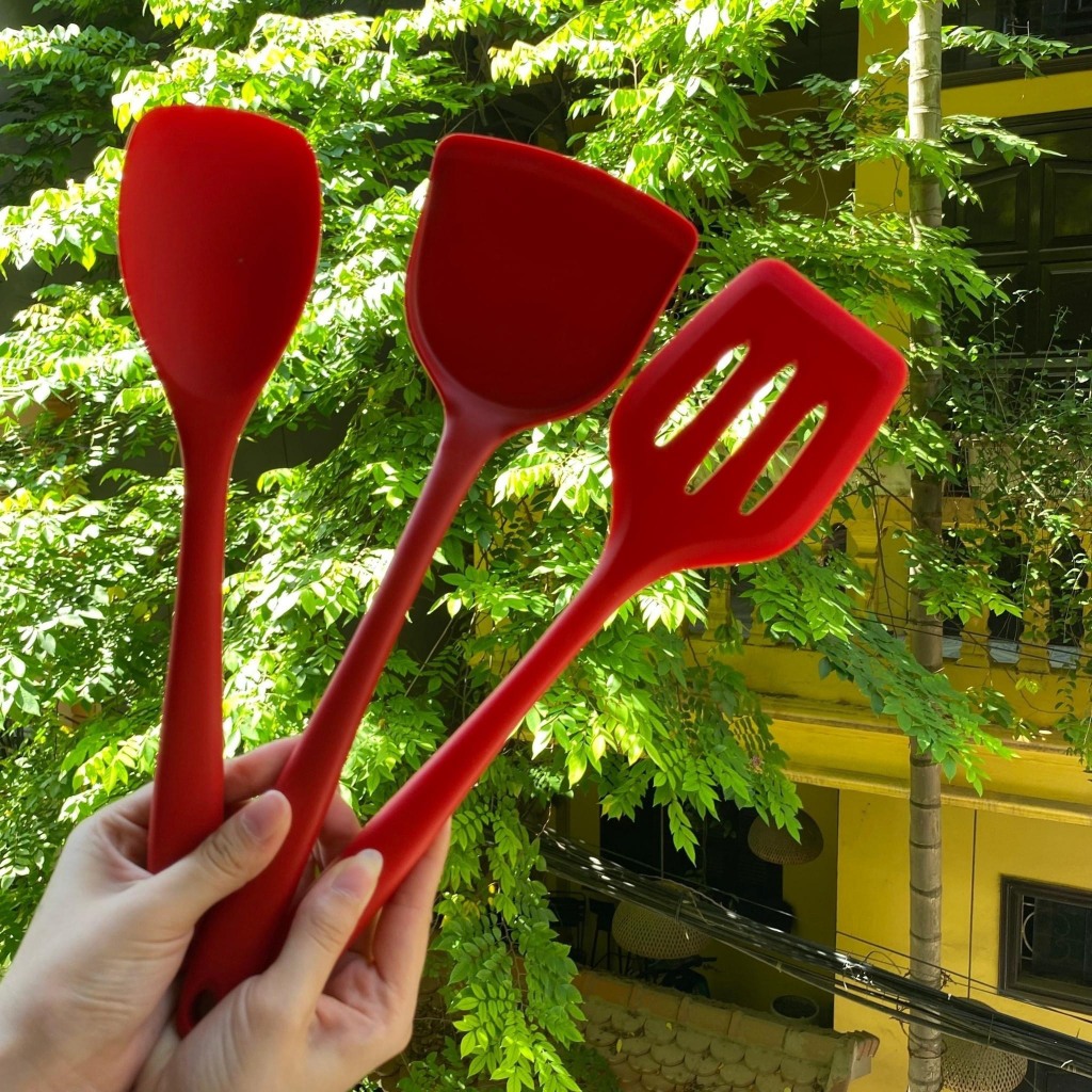 Muỗng Muôi Xẻng Xào Muôi Múc Silicon Chống Nóng Chịu Nhiệt
