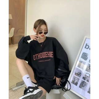set đồ nữ, bộ quần áo nữ thu đông áo dài tay, quần short 2 màu nâu, đen cá tính