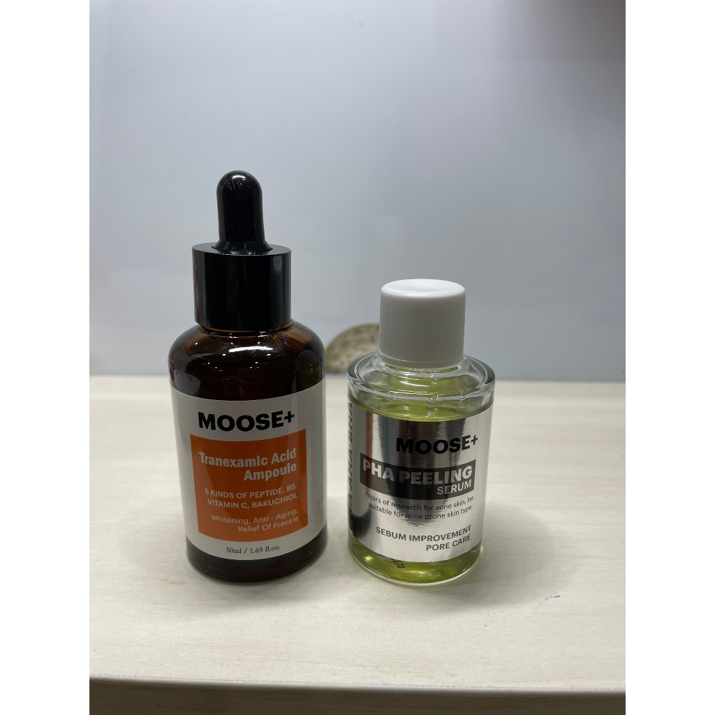 Combo cho da sạm nám: peel moose+serum nám moose hạn dùng 2026
