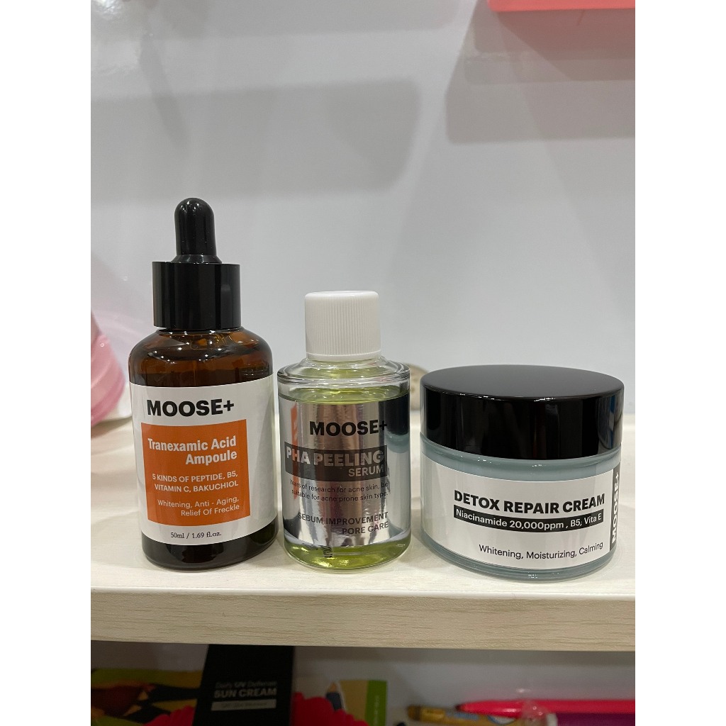 Combo da nám : peel moose+ serum nám moose+ kem phục hồi moose hạn dùng 2026