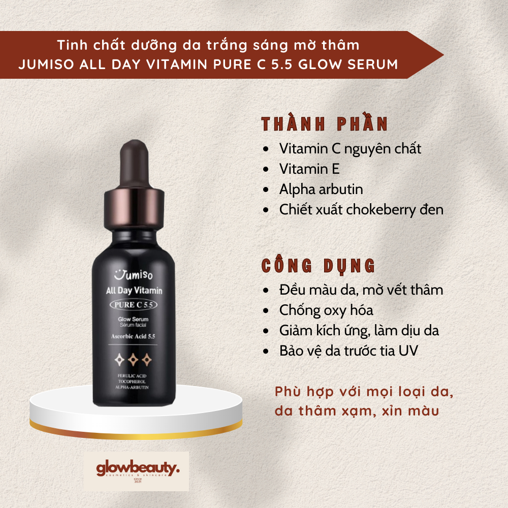 Tinh chất serum VitaminC dưỡng trắng, chống lão hóa JUMISO