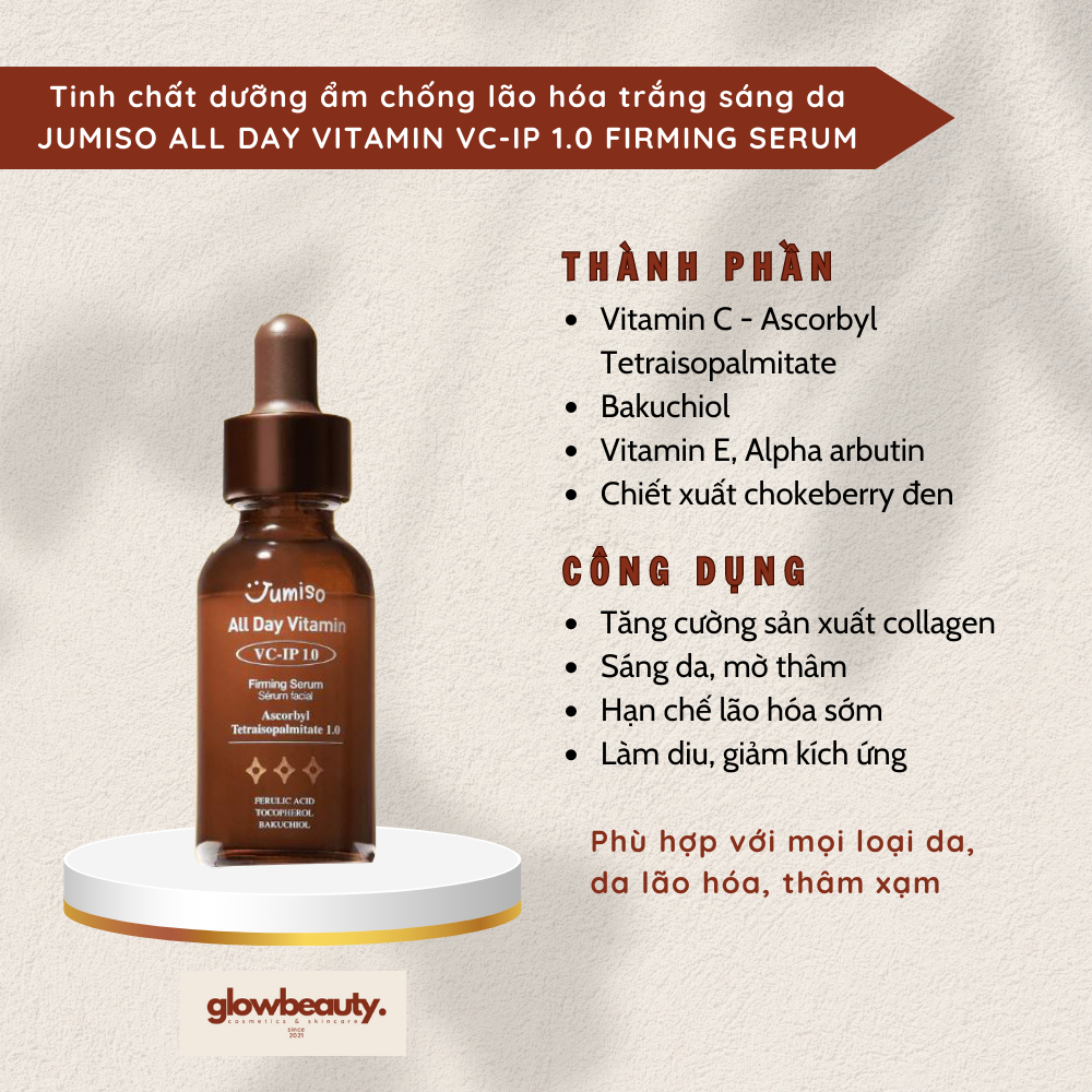 Tinh chất serum VitaminC dưỡng trắng, chống lão hóa JUMISO