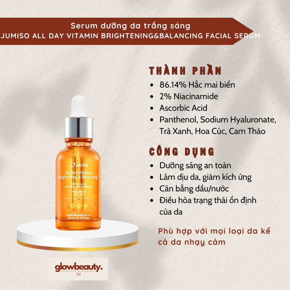 Tinh chất serum VitaminC dưỡng trắng, chống lão hóa JUMISO