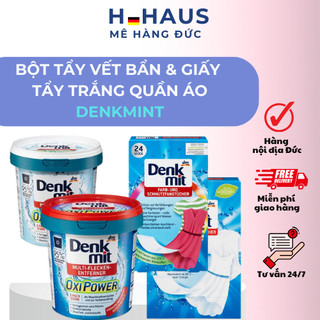 Bột tẩy trắng quần áo Denkmit Oxi Power 750g, GIấy tẩy trắng quần áo, GIấy chống phai màu quần áo Denkmint của Đức