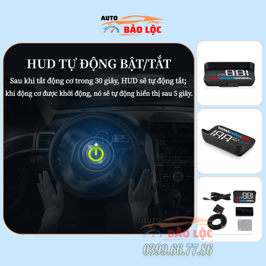 Bộ HUD Ô Tô M7 OBD GPS Hiển Thị Tốc Độ Thông Tin Lên Trên Kính Lái Giá Rẻ- BH 6 Tháng