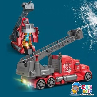 Xe cảnh sát có thể mở cửa và tự quay đầu khi gặp vật cản đèn 3D