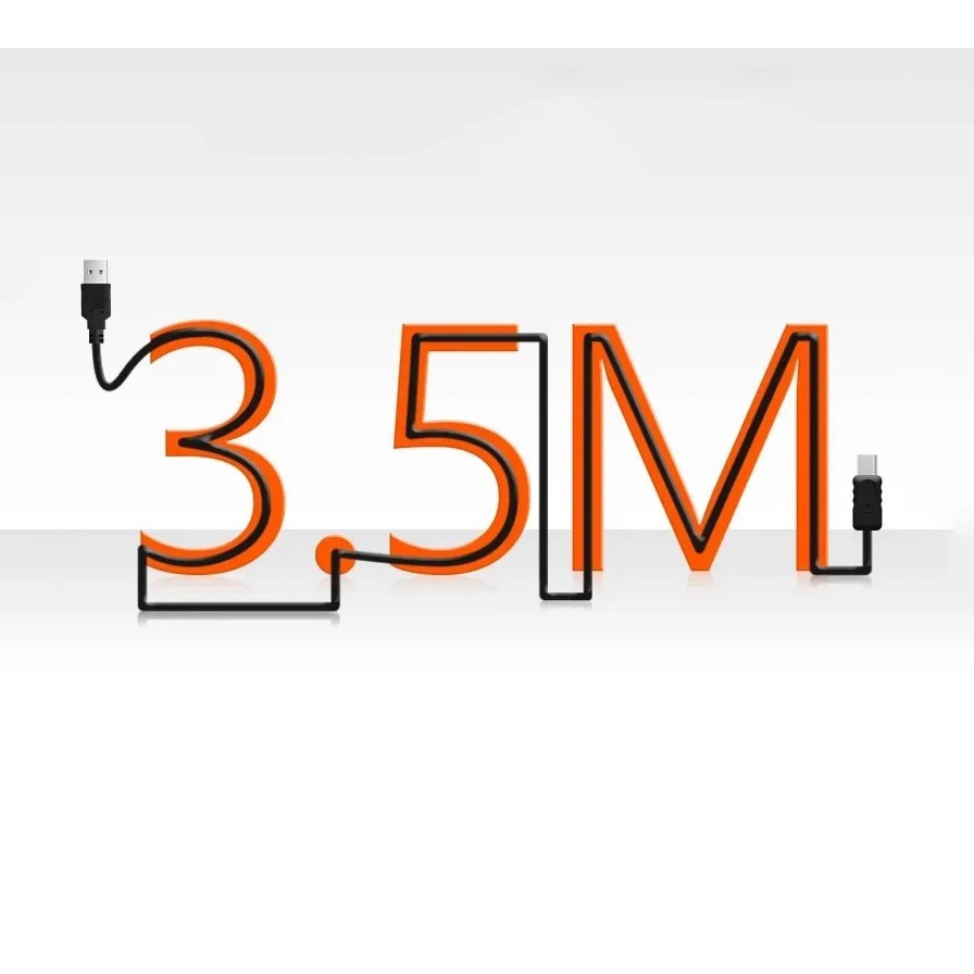 Cáp nguồn camera hành trình cổng Mini USB dài 3.5 mét