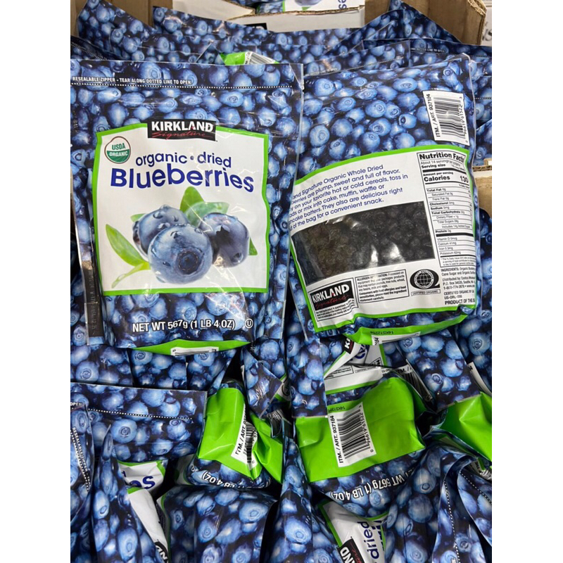 ☘️🍇 Việt Quất Blueberry Sấy Khô Kirkland Signature Whole Dried Blueberries 567g cúa Mỹ🍇🍀