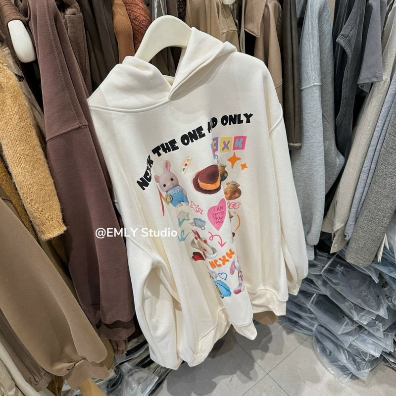 Áo nỉ hoodie hình thỏ ncxk xinh xắn