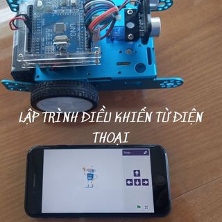 Xe Robot Thông Minh Điều Khiển Điện Thoại, Nhiều chức năng Hiện đại(Điều Khiển Điện Thoại, Chạy Tự Động, Dò  Lập Trình .