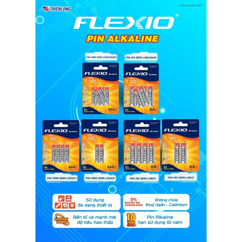 Pin Alkaline AA Thiên Long Flexio