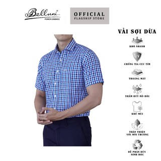 [New Arrival] Áo sơ mi nam ngắn tay BELLUNI vải sợi dừa - ABN.CCP.BE.253.B2