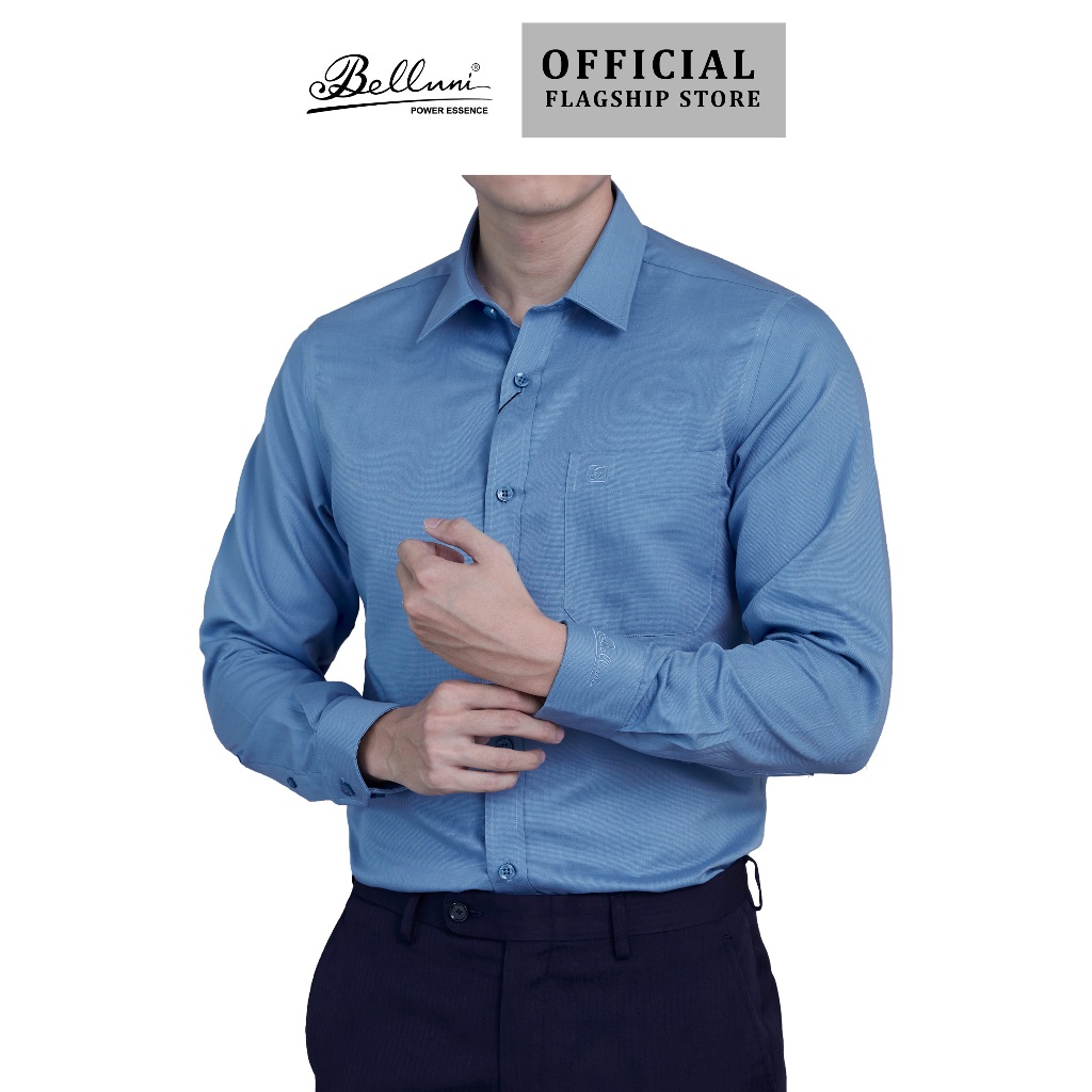 Áo sơ mi nam dài tay cao cấp BELLUNI vải sợi tre - ABD.BP.BE.158.B6