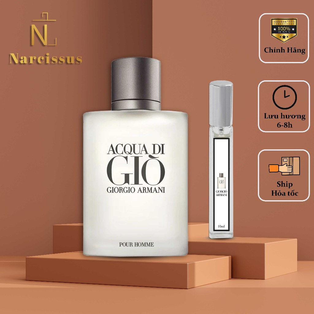 Nước Hoa Nam Giorgio Armani Acqua Di Gio Pour Homme  nam tính, năng động - 10ML