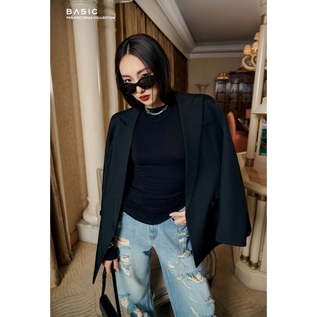 Áo blazer tay dài BASIC ASHE BLAZER