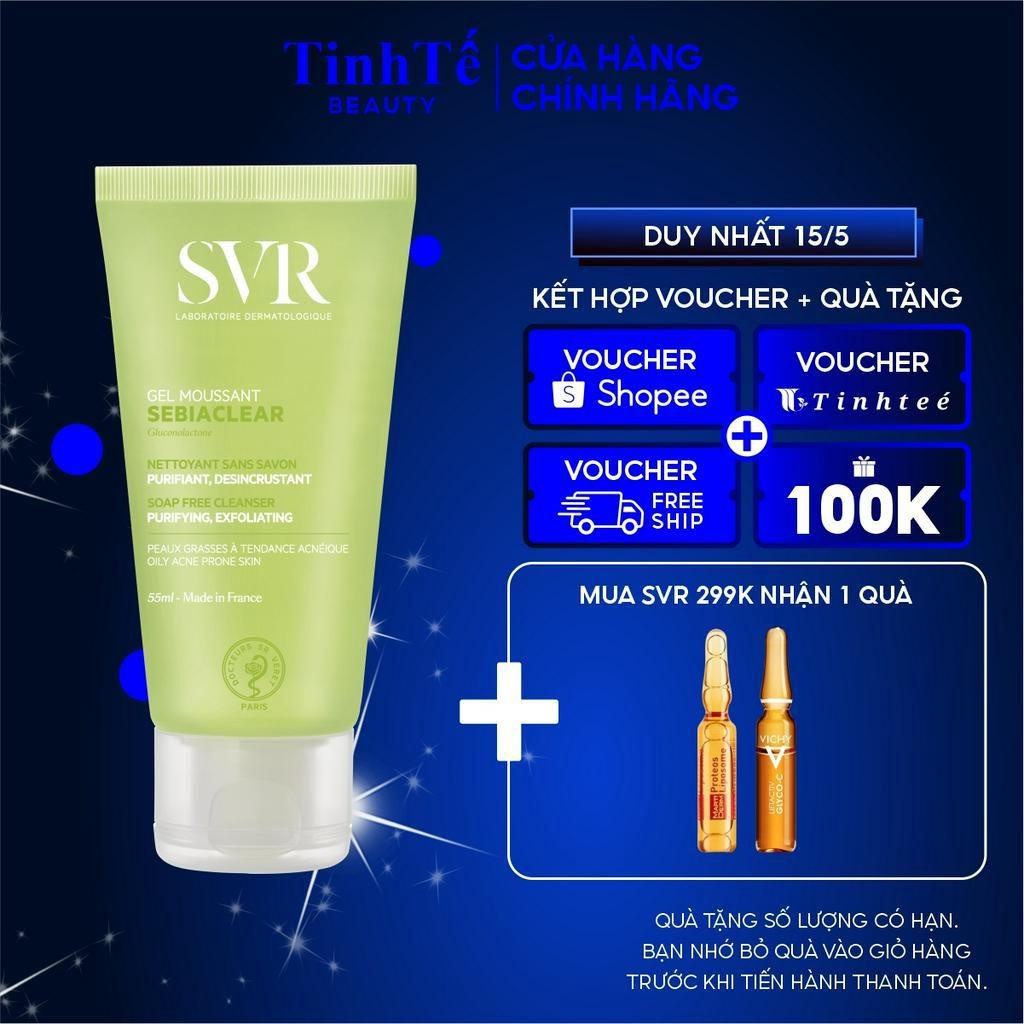 Sữa Rửa Mặt SVR Cho Da Dầu Mụn - SVR Sebiaclear Gel Moussant Loại Bỏ Tế Bào Da Chết 200ml | BigBuy360 - bigbuy360.vn