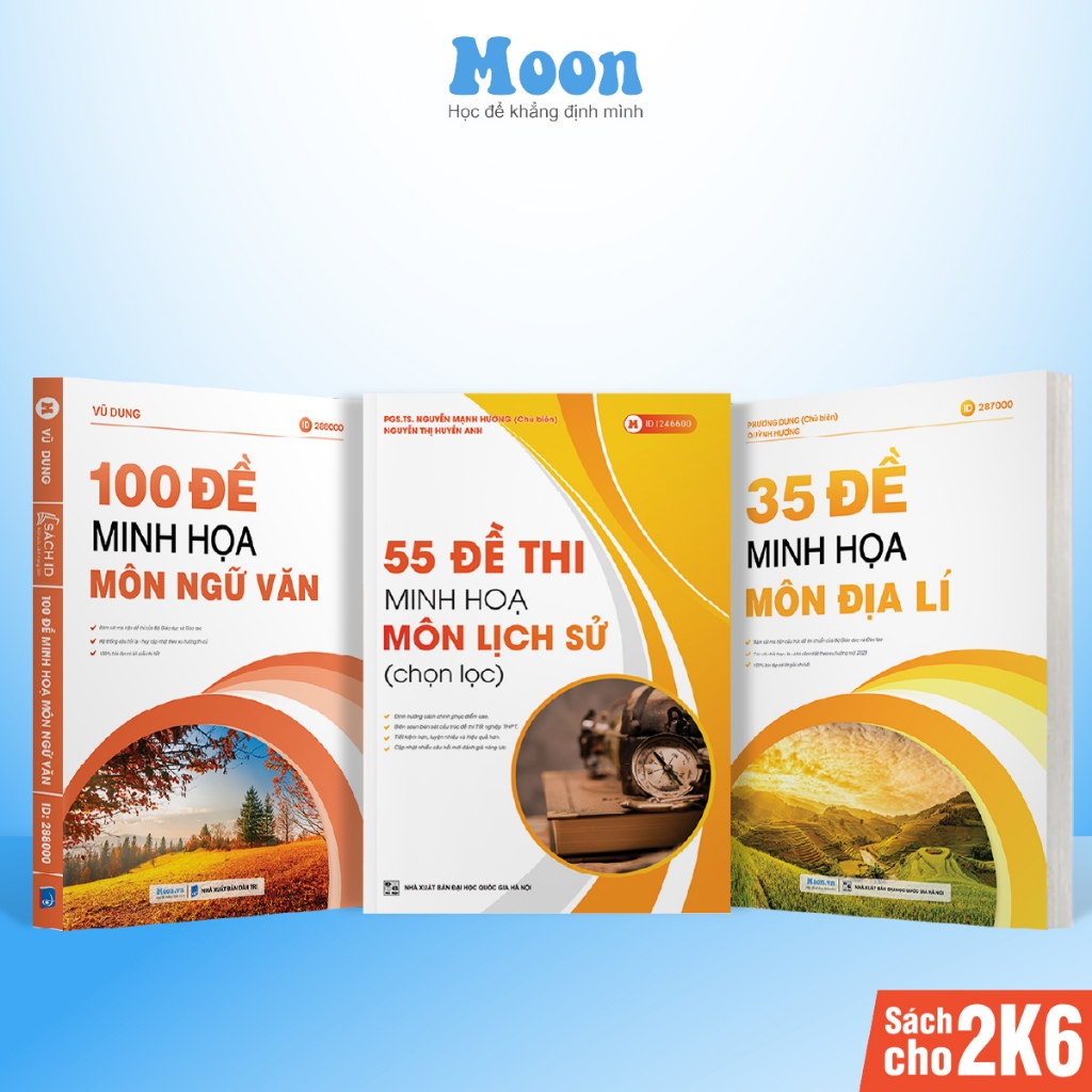 Combo 03 sách bộ đề minh họa khối C00: Văn, Sử, Địa ôn thi THPT QG | Sach ID