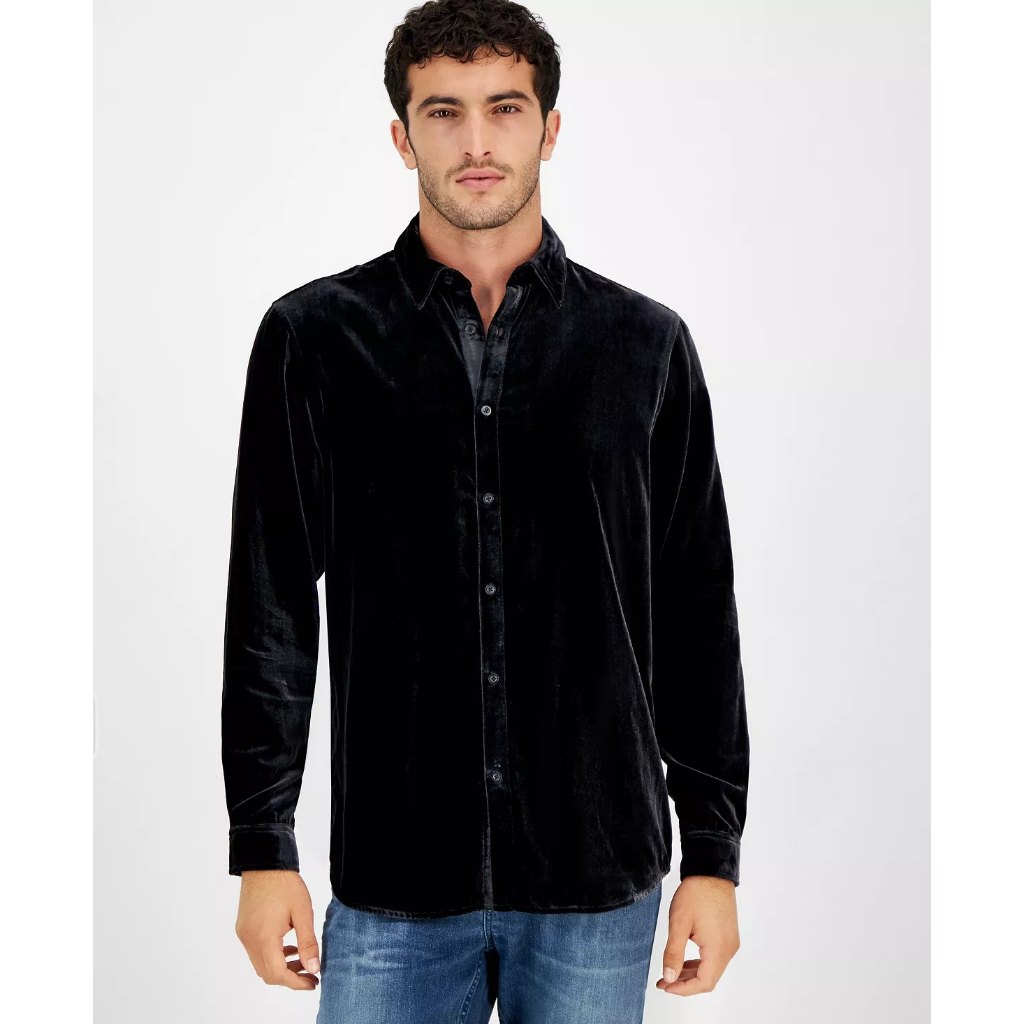 Sơ mi chất chơi I/\/C International velvet dành cho Nam. Giá hãng đắt đỏ.