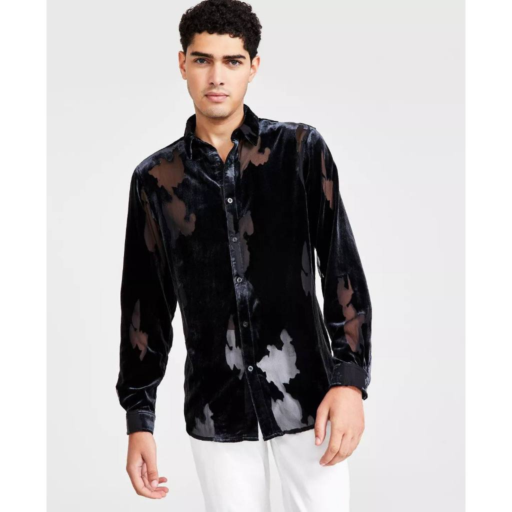 Sơ mi chất chơi I/\/C International velvet dành cho Nam. Giá hãng đắt đỏ.