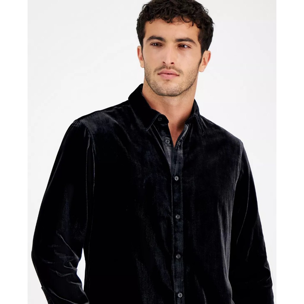 Sơ mi chất chơi I/\/C International velvet dành cho Nam. Giá hãng đắt đỏ.