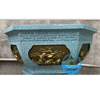 Khuôn đúc chậu cảnh abs lục giác 45 thân bầu cao 22cm