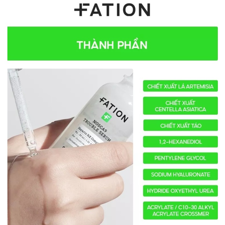 Tinh Chất Làm Dịu Da Fation Nosca9 Trouble Serum 30ML