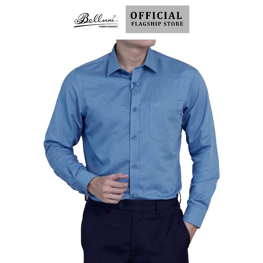 Áo sơ mi nam dài tay cao cấp BELLUNI vải sợi tre - ABD.BP.BE.158.B6