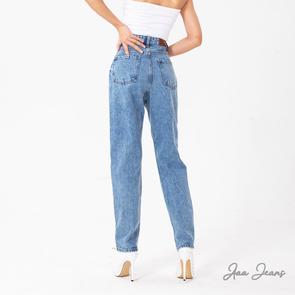 Quần Mom Jeans Lưng Cao Aaa Jeans