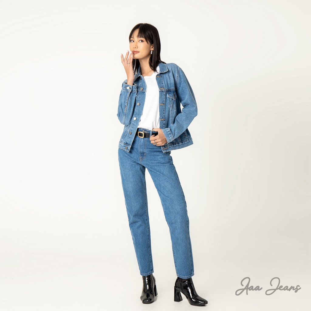 Quần Mom Jeans Sky Blue Aaa Jeans