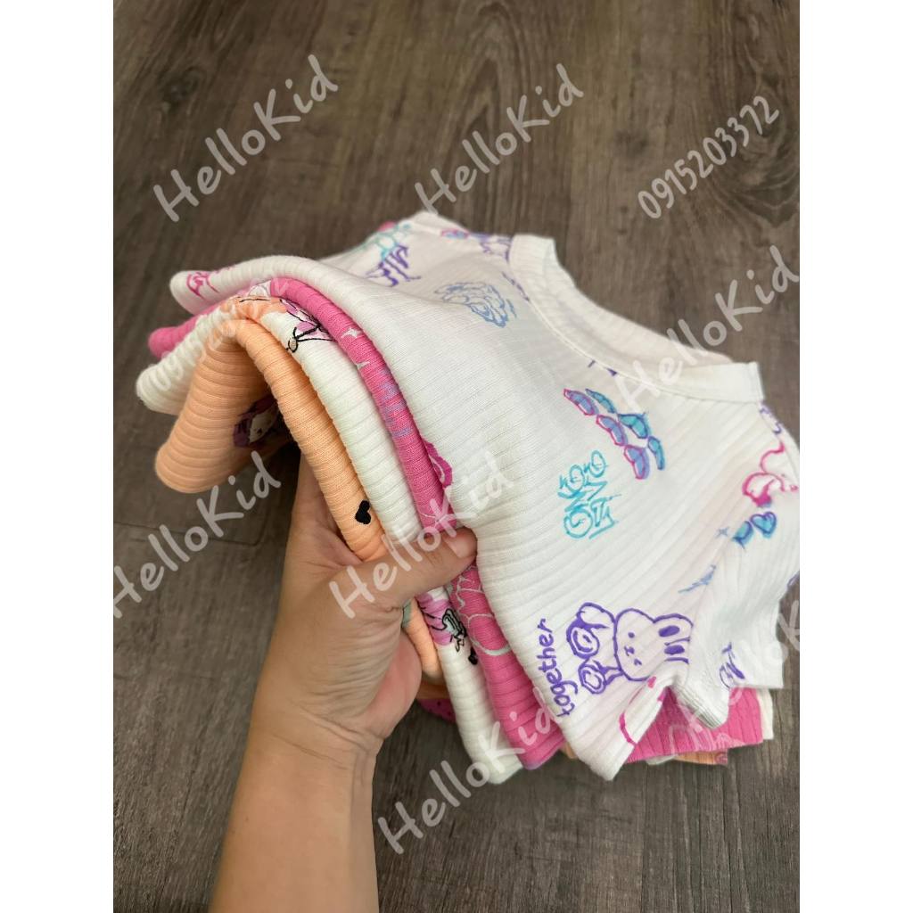 Áo thun gân nhiều hình cho bé