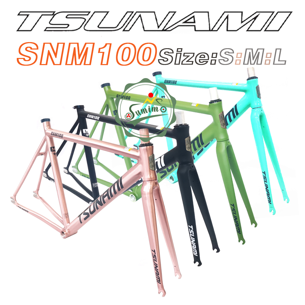 Sườn fixed gear TSUNAMI SNM100 kèm phuộc