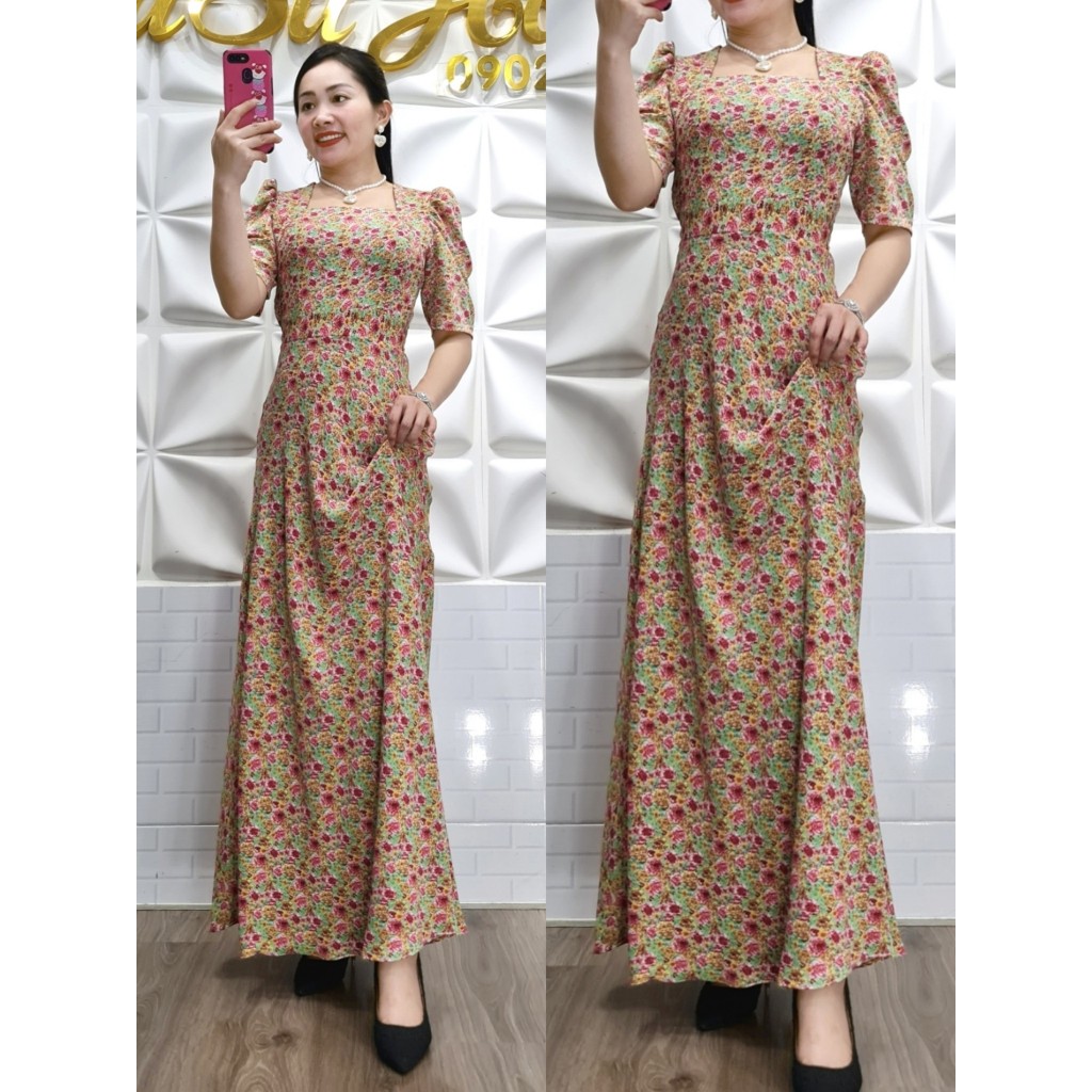 V05 ĐẦM MAXI HOA ĐI BIỂN ĐI DU LỊCH NHÀ SUSU HOUSE