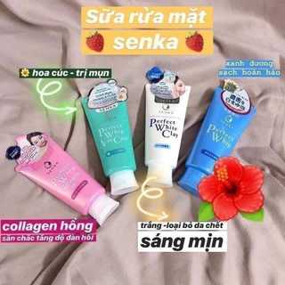 Sữa rửa mặt tạo bọt chiết xuất tơ tằm trắng Senka Perfect Whip 120g