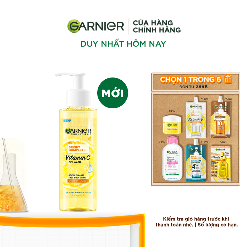 Gel rửa mặt Vitamin C sạch sâu dịu nhẹ dưỡng sáng da Bright Complete Vitamin C Gel Wash 120ml