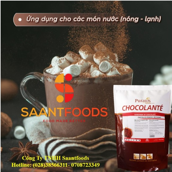 Bột Socola nguyên chất không đường Puratos 1 kg