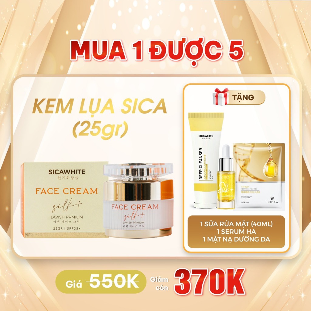 Kem lụa Sica White 25g, kem face lụa dưỡng trắng sáng, mờ thâm nám, căng bóng da - Sicawhite