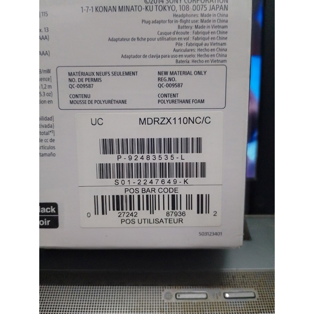 Tai Nghe Chống Ồn Sony MDR-ZX110NC Chính Hãng Sony
