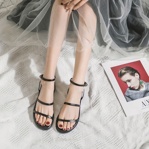 Giày sandal 2 quai chéo chéo gót Giày dép xinh MYS 0257