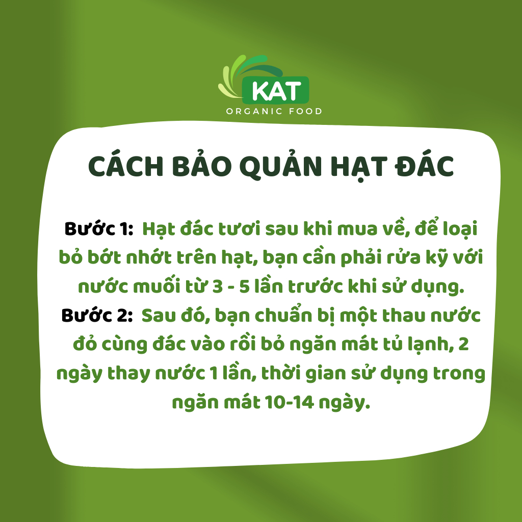 Hạt đác tươi loại nhỏ dẻo Kat Organic Food túi 1Kg dùng làm hạt đác rim và nấu chè ăn giảm cân không chất bảo quản
