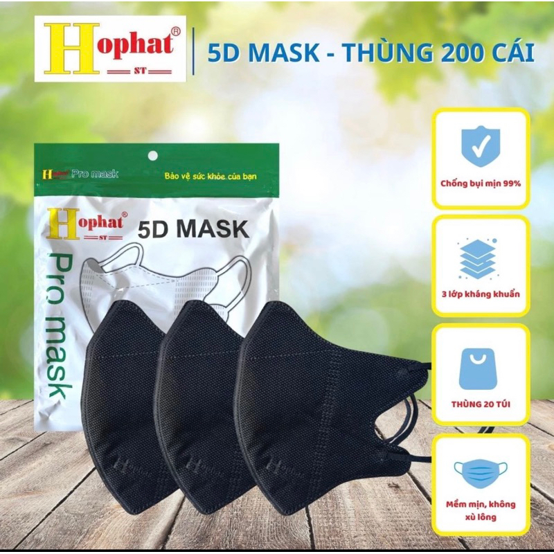 Khẩu Trang 5D Hồ Phát - Cao Cấp